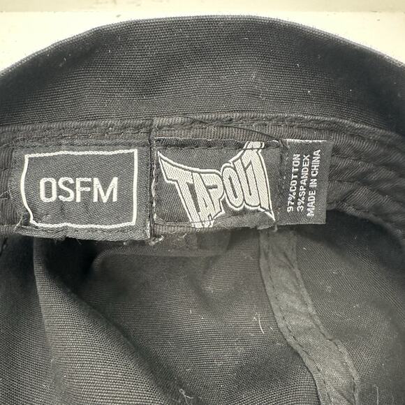 Tapout Newsboy Cabbie Hat Black Faded OSFM One Size Y2K MMA - Picture 7 of 9